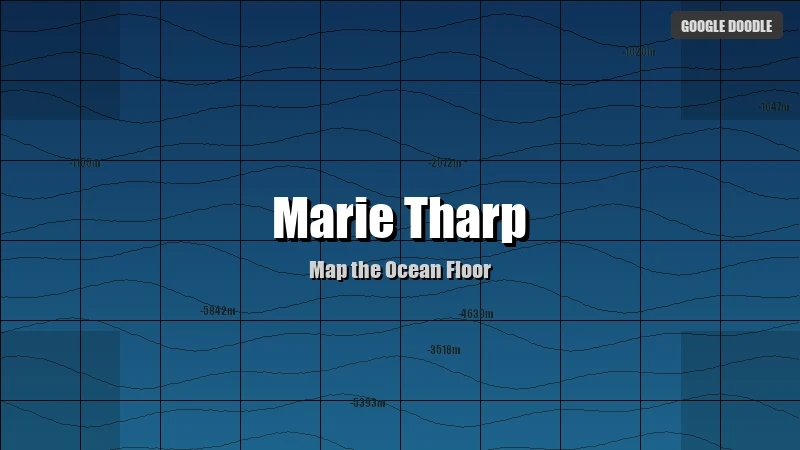 Marie Tharp Google Doodle – Map the Ocean Floor Interactive Game