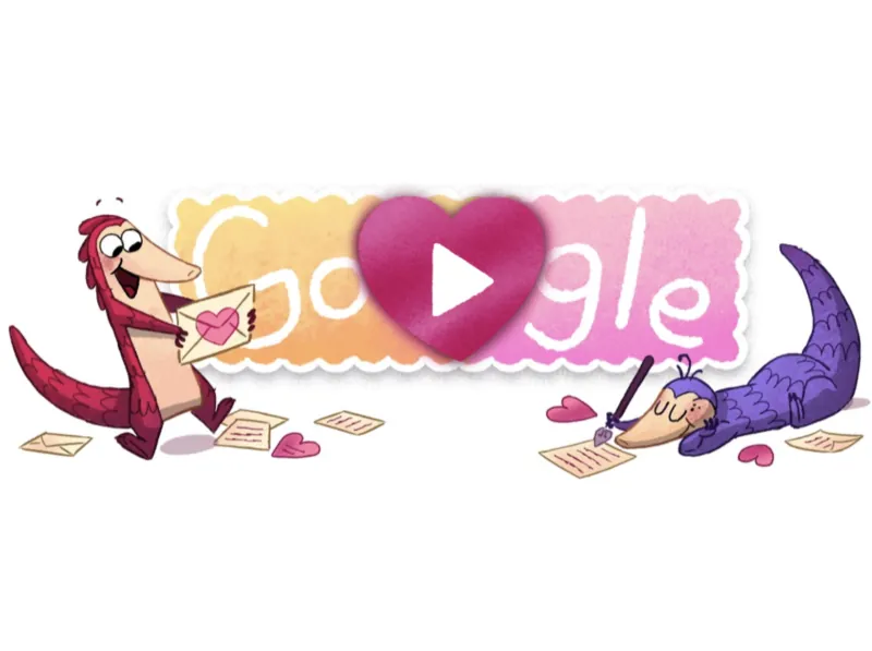Pangolin Love Google Doodle Game – Valentine’s Platform Adventure