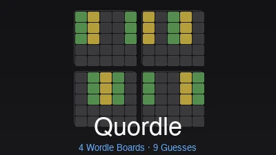 Quordle – Play the 4-Board Wordle Puzzle Online