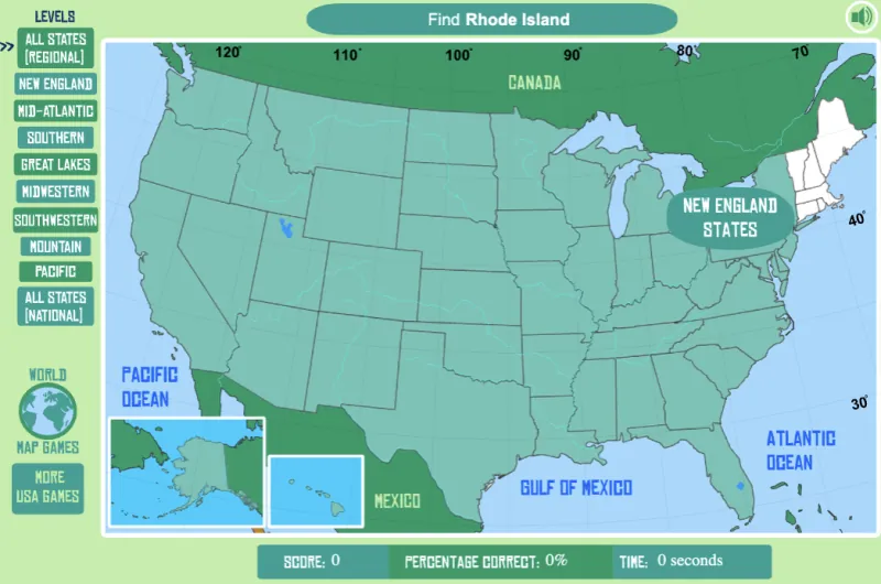 US States Quiz - Play The Game Unblocked Online