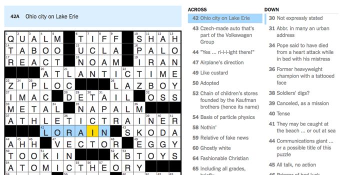 NYT Crossword