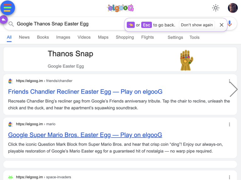 Google Thanos Snap